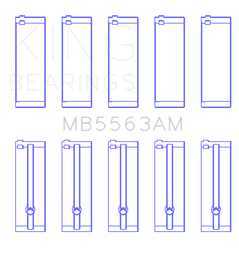 King Engine Bearings Toyota 3Y (Size +0.50mm) Main Bearing Set