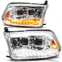Load image into Gallery viewer, ANZO 09-19 Dodge RAM 1500 / 10-18 2500/3500 LED Proj Headlights SeqSig Chrome - Pair