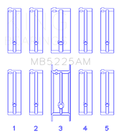 King Engine Bearings Mazda 626 F8 (Size +0.75mm) Main Bearing Set