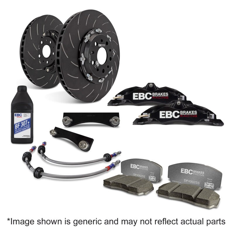 EBC Racing Renault Clio Mk4 Black Apollo-4 Calipers 330mm Rotors Front Big Brake Kit