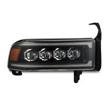 Load image into Gallery viewer, AlphaRex 94-01 RAM 1500 NOVA LED Proj Headlights Blk w/Activ Light/Seq Signal/SB DRL