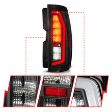 Load image into Gallery viewer, Anzo 07-14 Chevrolet Suburban / 07-14 GMC Yukon Black Full LED Tail Light Plank Style w/ Smoke Lens
