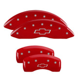 MGP 4 Caliper Covers Engraved Front & Rear 21-23 Chevy Trailblazer Red