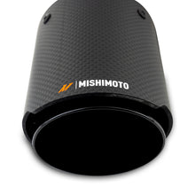 Load image into Gallery viewer, Mishimoto Carbon Fiber Muffler Tip 3in Inlet 4in Outlet Black