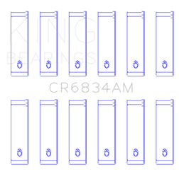 King Engine Bearings Chrysler 3.3/3.8 V6 +.002 Os/Od (Size +0.75mm) Connecting Rod Bearing Set