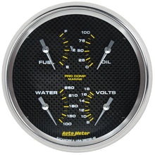 Load image into Gallery viewer, Autometer Marine Carbon Fiber 5in Gauge - 100PSI
