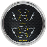 Autometer Marine Carbon Fiber 5in Gauge - 100PSI