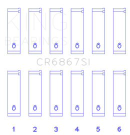 King Engine Bearings Chrysler 215 Cid/241 Cid 24V (Size +0.50mm) Connecting Rod Bearing Set
