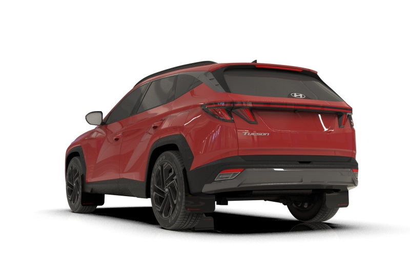 Rally Armor 25-26 Hyundai Tucson (Excl. ICE &amp; XRT) Black UR Mud Flap w/ White Logo