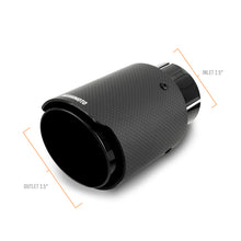 Load image into Gallery viewer, Mishimoto 2x Carbon Fiber Muffler Tip 2.5in Inlet 3.5in Outlet Black