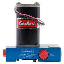 Load image into Gallery viewer, Edelbrock Fuel Pump Electric Quiet-Flo Carbureted 160GPH 1/2In In 1/2In Out 160 GPH Blue