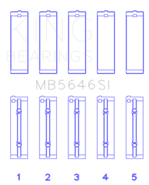 King Engine Bearings Toyota 1Azfe/2 Azfe (Size +0.50mm) Main Bearing Set