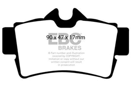 EBC 94-98 Ford Mustang 3.8 Ultimax2 Rear Brake Pads