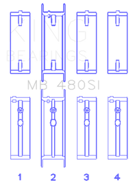 King Engine Bearings Buick 90-96 L27 V6 Main Bearing Set