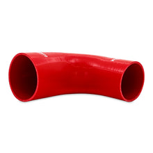 Load image into Gallery viewer, Mishimoto Silicone Reducer Coupler 90 Degree 3.5in to 4in - Red