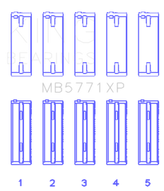 King Engine Bearings Hyundai G4KF Main Bearing Set - Size +0.25mm
