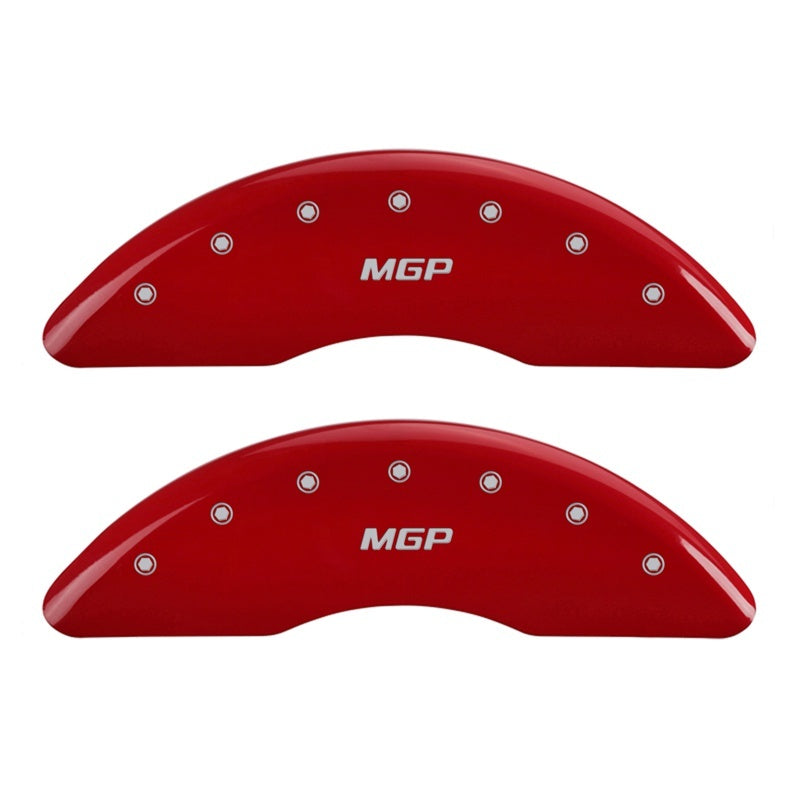 MGP 2 Caliper Covers Engraved Front MGP Red Finish Silver Characters 2007 GMC Canyon