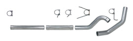 Diamond Eye KIT 4in Catback MFLR RPLCMENT PIPE Single SS: 2004.5-2007.5 DODGE CUMMINS 600