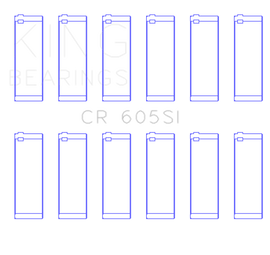 King Engine Bearings GM 2.8L/3.4L V6 (Size STD) Connecting Rod Bearings Set of 6