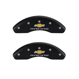 MGP 4 Caliper Covers Engraved Front & Rear Bowtie Red finish silver ch
