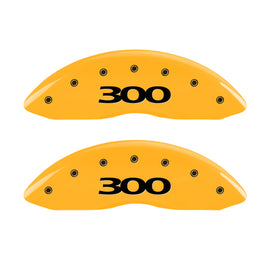 MGP 4 Caliper Covers Engraved Front & Rear 300 Yellow finish black ch