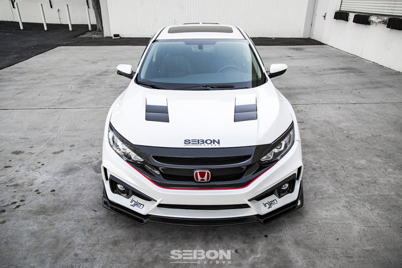 Seibon 2016-2018 Honda Civic Coupe/Sedan/Hatchback TS-Style Carbon Fiber Hood
