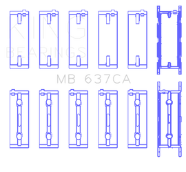 King Engine Bearings BMW S85B50A Main Bearing Set (Size .25)