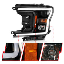 Load image into Gallery viewer, ANZO 2018-2019 Ford F-150 Projector Plank Style H.L. Black Amber (Without Switchback)