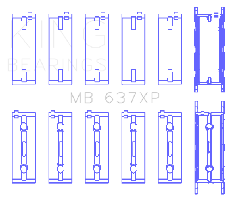King Engine Bearings BMW S85B50A Crankshaft Main Bearings - Size STD