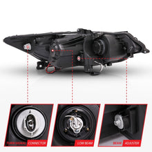 Load image into Gallery viewer, ANZO 2009-2012 Acura TSX Projector Headlights w/ Halo Black (CCFL) (HID Compatible)