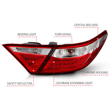 Load image into Gallery viewer, ANZO 2015-2016 Toyota Camry LED Taillights Red/Clear