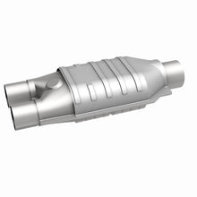 Load image into Gallery viewer, MagnaFlow Universal Catalytic Converter 2inch Inlet/2.5inch Outlet Dual/Single Oval Shape