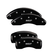 Load image into Gallery viewer, MGP 4 Caliper Covers Engraved Front Pontiac Engraved Rear GXP Black finish silver ch