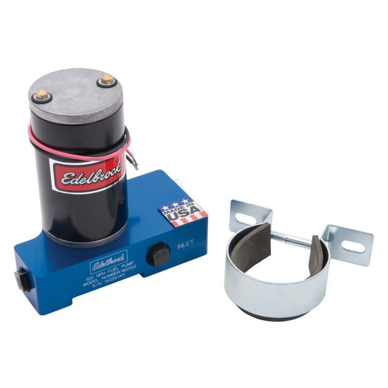 Edelbrock Fuel Pump Electric Quiet-Flo Carbureted 120GPH 3/8In In 3/8In Out 120 GPH Blue