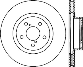 StopTech 05-10 Subaru Impreza WRX/STi Slotted & Drilled Left Front Rotor
