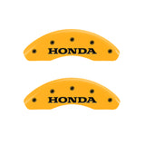 MGP 4 Caliper Covers Engraved Front & Rear Honda Yellow Finish Black Char 2004 Honda Accord
