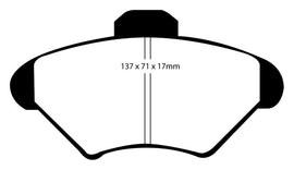 EBC 94-98 Ford Mustang 3.8 Redstuff Front Brake Pads