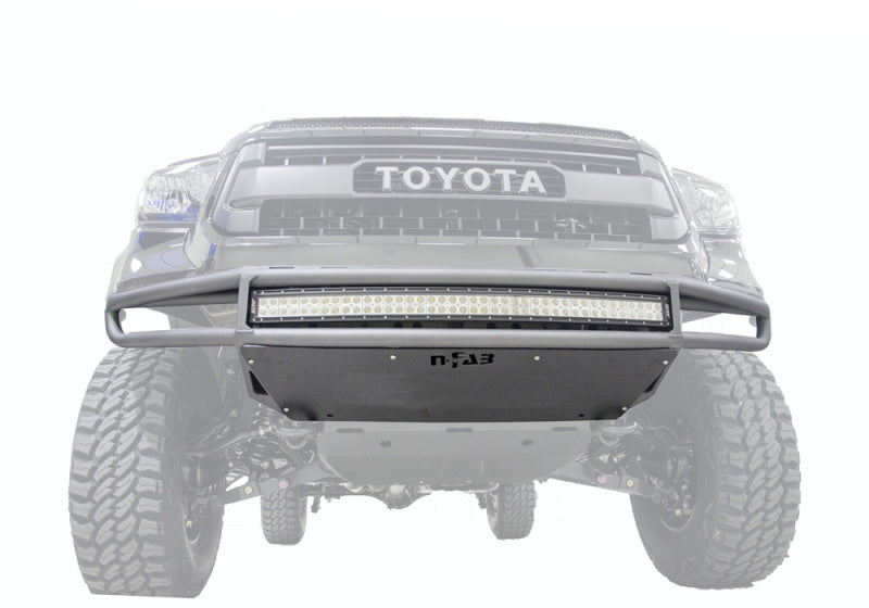 N-Fab M-RDS Front Bumper 14-17 Toyota Tundra - Gloss Black w/Silver Skid Plate