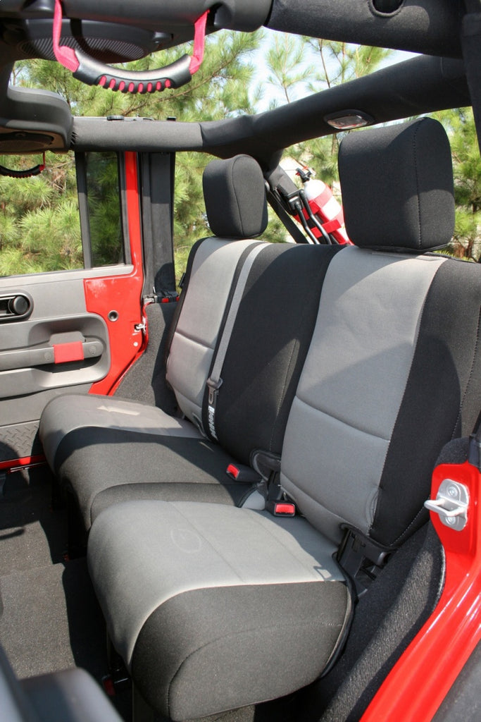Rugged Ridge Seat Cover Kit Black/Gray 11-18 Jeep Wrangler JK 2dr