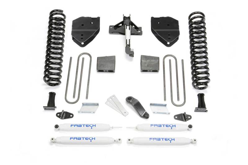 Fabtech 17-21 Ford F250/F350 4WD Diesel 6in Basic Sys w/Perf Shks