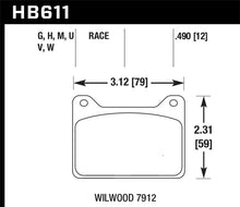 Load image into Gallery viewer, Hawk Willwood 7912 DTC-60 Race Brake Pads