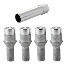 Load image into Gallery viewer, McGard Wheel Lock Bolt Set - 4pk. (Tuner / Cone Seat) M12X1.5 / 17mm Hex / 29.6mm Shank L. - Chrome