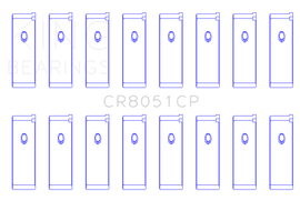 King Engine Bearings Nissan VK56DE / VK56VDS / VK45DE / VK50VE (Size 0.25 Oversized) Rod Bearing Set