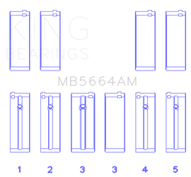 King Engine Bearings Nissan QR25DE DOHC 16 Valves Main Bearing Set - Size STD