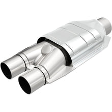 Load image into Gallery viewer, MagnaFlow Universal Catalytic Converter 2inch Inlet/2.5inch Outlet Dual/Single Oval Shape