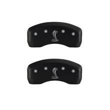 Load image into Gallery viewer, MGP 4 Caliper Covers Engraved Front Cobra Engraved Rear Snake Red finish silver ch