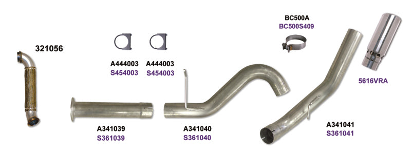 Diamond Eye KIT 5in DPF-BACK Single w/ TDP SS 07.5-10 Chevy/GMC 6.6L Duramax 2500/3500