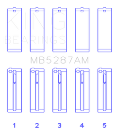 King Engine Bearings Toyota 1ZZ-FE Main Bearing Set - Size STD