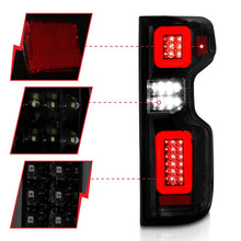 Load image into Gallery viewer, ANZO 19-21 Chevy Silverado Full LED Taillights Black Housing Smoke Lens G2 (w/C light Bars)