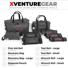 Load image into Gallery viewer, Go Rhino XVenture Gear Tool Roll Large (7x7in. Closed) 12oz Waxed Canvas - Black